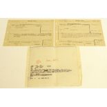 Three WWII telegrams.