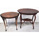 Two Edwardian side tables,