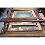 Nine late 19th / early 20th century picture frames to include rosewood and gilt examples.