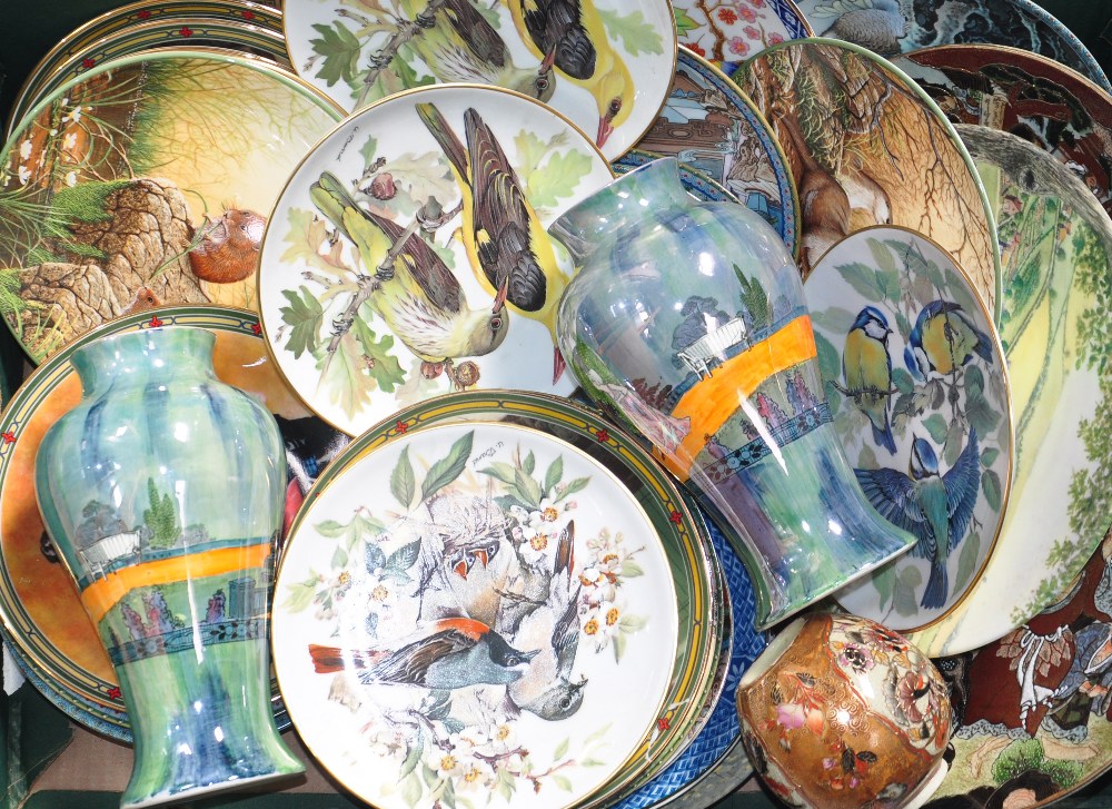 A collection Rockwells "American Dream" themed plates and a quantity of Japanese collectors plates.