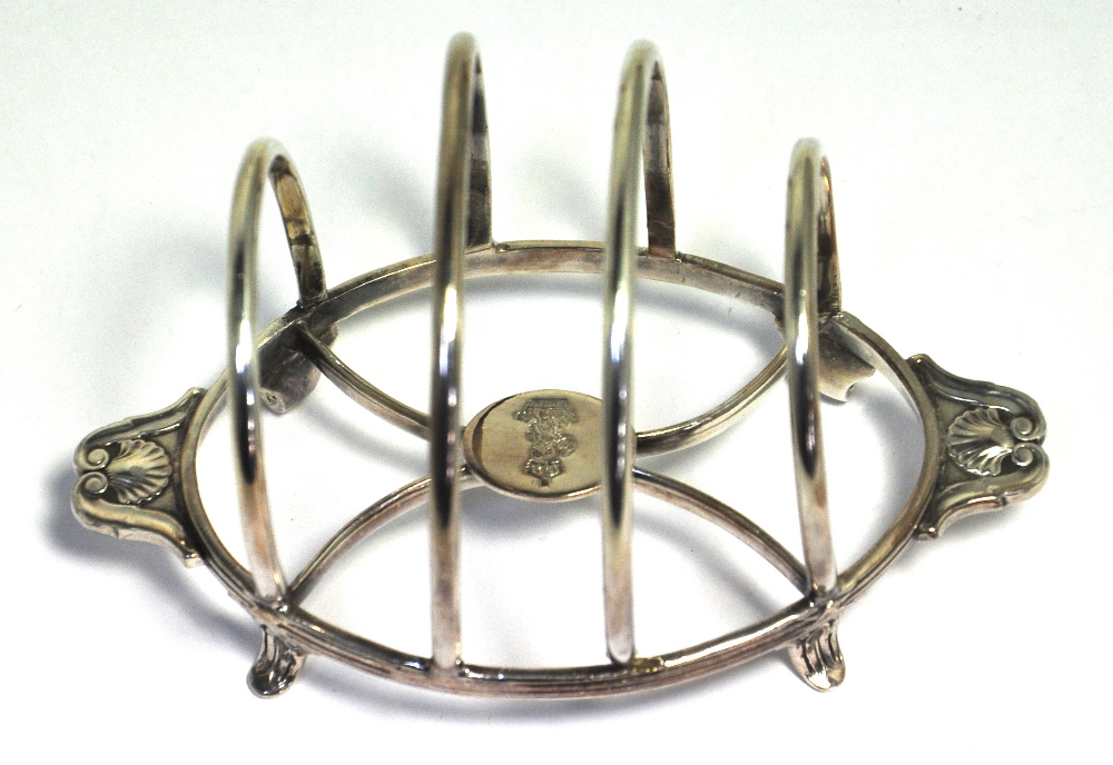 A small plated toasted rack for the Cunard Shipping Steam Ship Company (af).