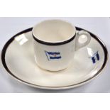 A set of six Bristol "Vitrite" cups and saucers bearing from The South American Vaccaro Line.