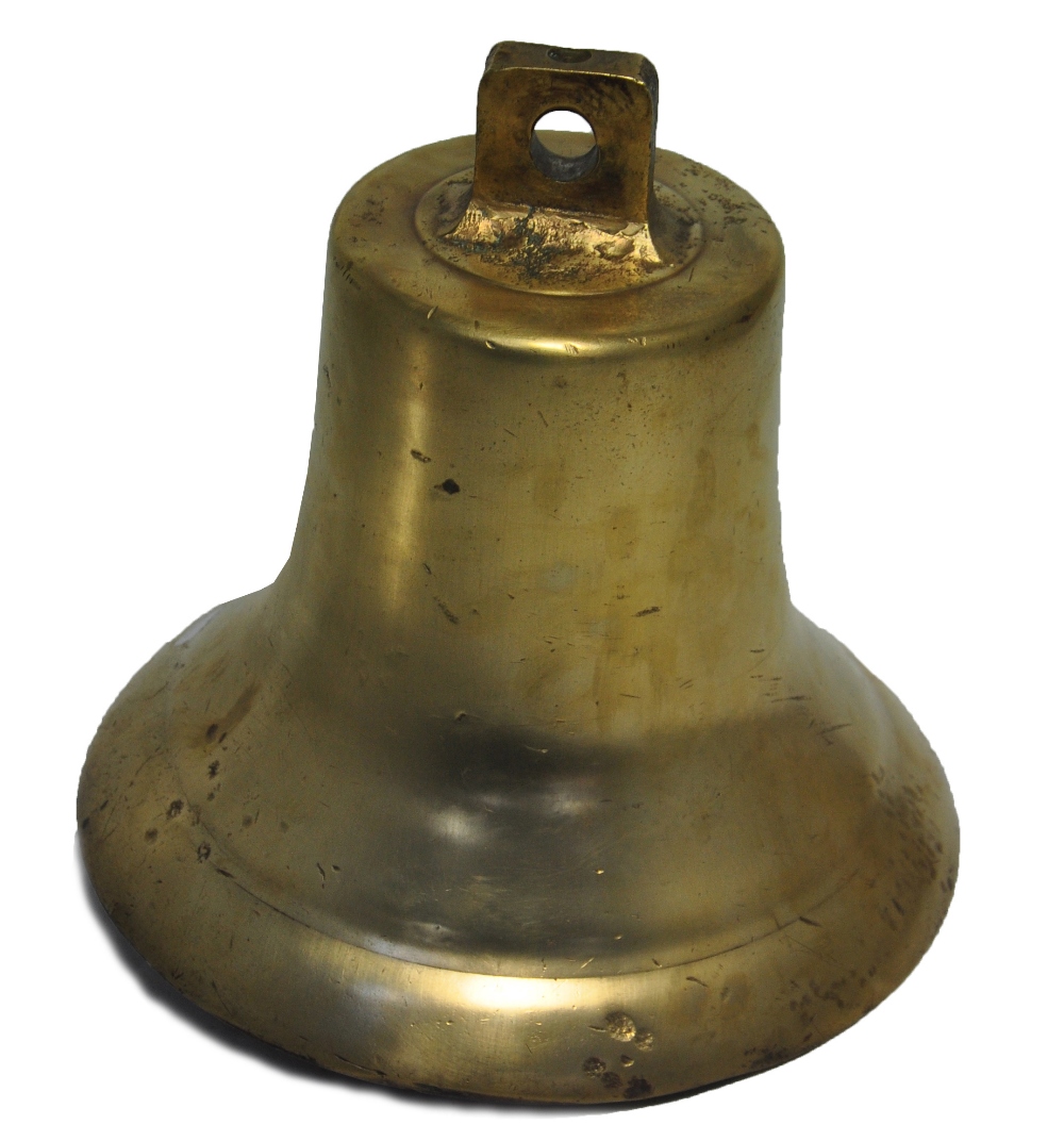 A large ships gunmetal bell, height 30cm.