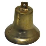 A large ships gunmetal bell, height 30cm.