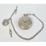 An 18th century silver cased open face verge pocket watch,