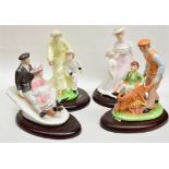 Four limited edition Coalport figures; "Springtime", "Summers Day",  "Autumn Leaves" and "Winter