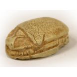 A Canaanite & Steatite scarab, c.1700-1500BC, 14mm.