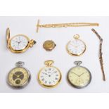 Five various pocket watches including Cyma, Ingersoll, etc,