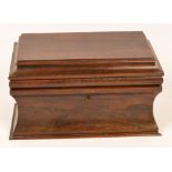 A Victorian rosewood tea caddy,