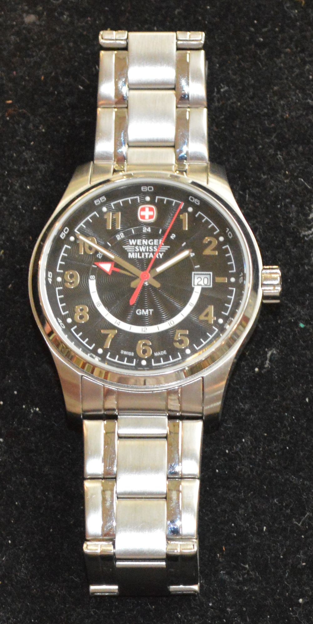 WENGER; gentleman's stainless steel Swiss military quartz wristwatch,