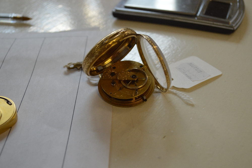 A 19th century 18ct gold cased key wind pocket watch, - Image 4 of 4