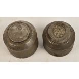 Two rare Matthew Boulton gun steel dies, c.1790, for production of coins.