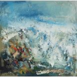 GARETH PARRY (born 1951); oil on canvas "Sloping Beach, Breaking Wave", signed, inscribed verso,