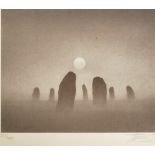 After TREVOR GRIMSHAW; a signed limited edition black and white print, "Moonstones", no.317/500, 17.