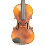 A full size violin with two-piece back, bears label "Jacobus Stainer in Abram prope Oenipontum",