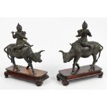 A pair of Chinese Ming Dynasty bronze censers,