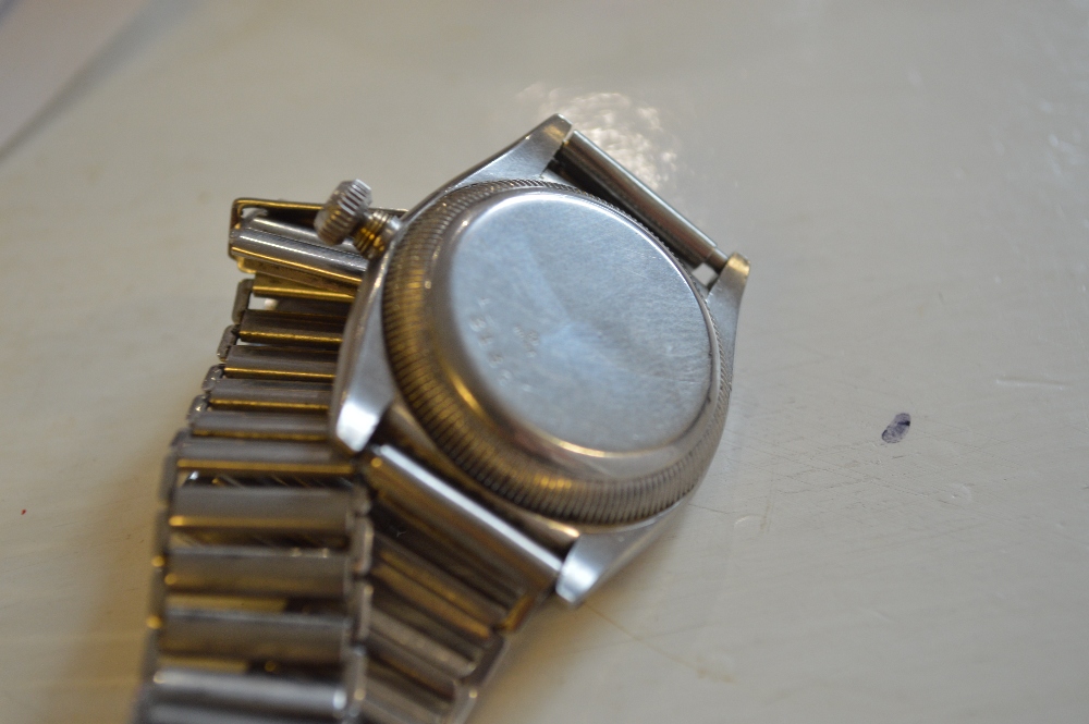 ROLEX; a 1940s oyster perpetual "chronometer" stainless steel mechanical gentleman's wristwatch, the - Image 3 of 6