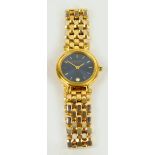 RAYMOND WEIL; an 18ct gold plated cased lady's wrist watch,