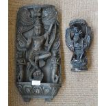 Two modern decorative Indian carvings.