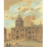 JAMES WOOD; watercolour "The Old Guild Hall, Newcastle-on-Tyne", signed and inscribed to mount,