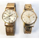 ROTARY; a gentleman's mid 20th century yellow gold cased wristwatch,