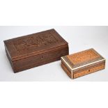 An early 20th century Anglo-Indian rectangular box,