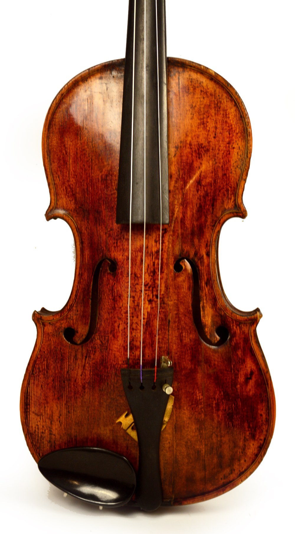 A full size violin with one-piece back,