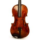 A full size violin with one-piece back,