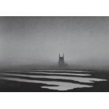 After TREVOR GRIMSHAW; a signed limited edition black and white print, "An Isolated Church", no.