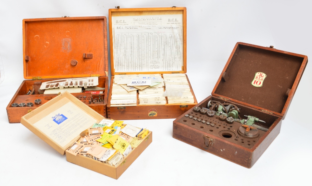 Two cased watchmaker's tool sets, including "The Pultra Ten no.