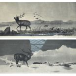 **Amended Description** After LANDSEER; a pair or early black and white engravings,