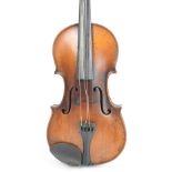 A full size English violin by John Betts, with two-piece back,