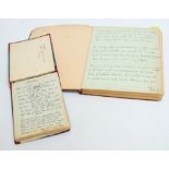 Two early 20th century commonplace books containing verse, watercolour drawings, sketches etc.