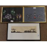 BONNASSE; a set of gouaches, South African scenes, 25 x 32cm, all framed and glazed.