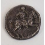 Tarentum (C.281-272 BC), Stater, helmeted horseman, reverse, Taras on dolphin left, F.