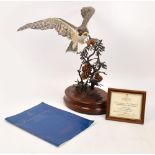 A Royal Worcester limited edition ornamental studio figurine "Peregrine Falcon", 120/150,