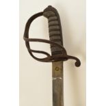 A Victorian 1850 pattern Royal Artillery officer's dress sword and scabbard,