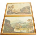 19TH CENTURY IRISH SCHOOL; pair of watercolours, rural landscape scenes, indistinctly titled verso,