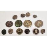 Fourteen ancient coins including Miletos, Ionia (525-494 BC), AR Diobol, roaring lion left, reverse,