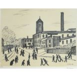 LAURENCE STEPHEN LOWRY (1887-1976); a signed limited edition lithograph "A Northern Town",