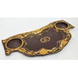 JENNENS & BETTRIDGE; a Victorian papier-mâché gilt heightened tray,