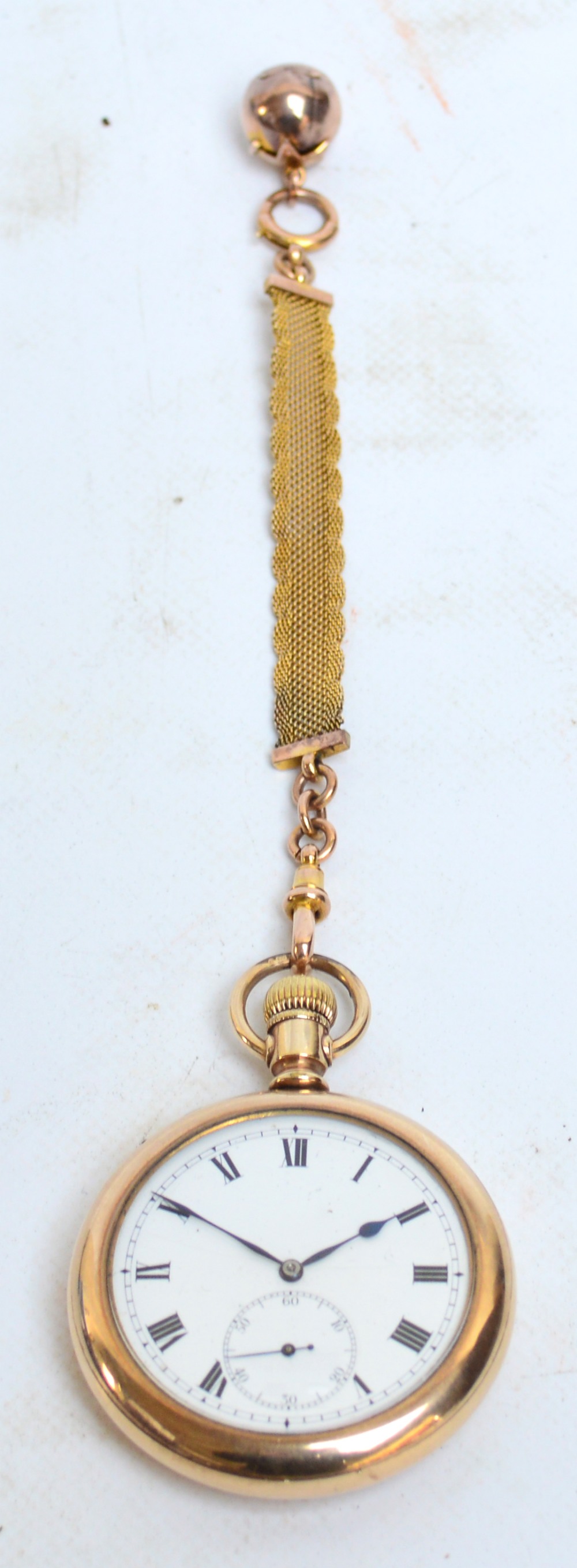 An early 20th century gold plated open face crown wind pocket watch, - Image 2 of 2