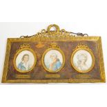 LATE 19TH/EARLY 20TH CENTURY FRENCH SCHOOL; a trio of ivory portrait miniatures depicting Louis XVI,