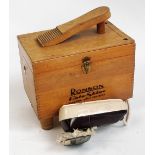 A mid 20th century Ronson Roto-Shine electric shoe polisher contained in a Ronson box with four