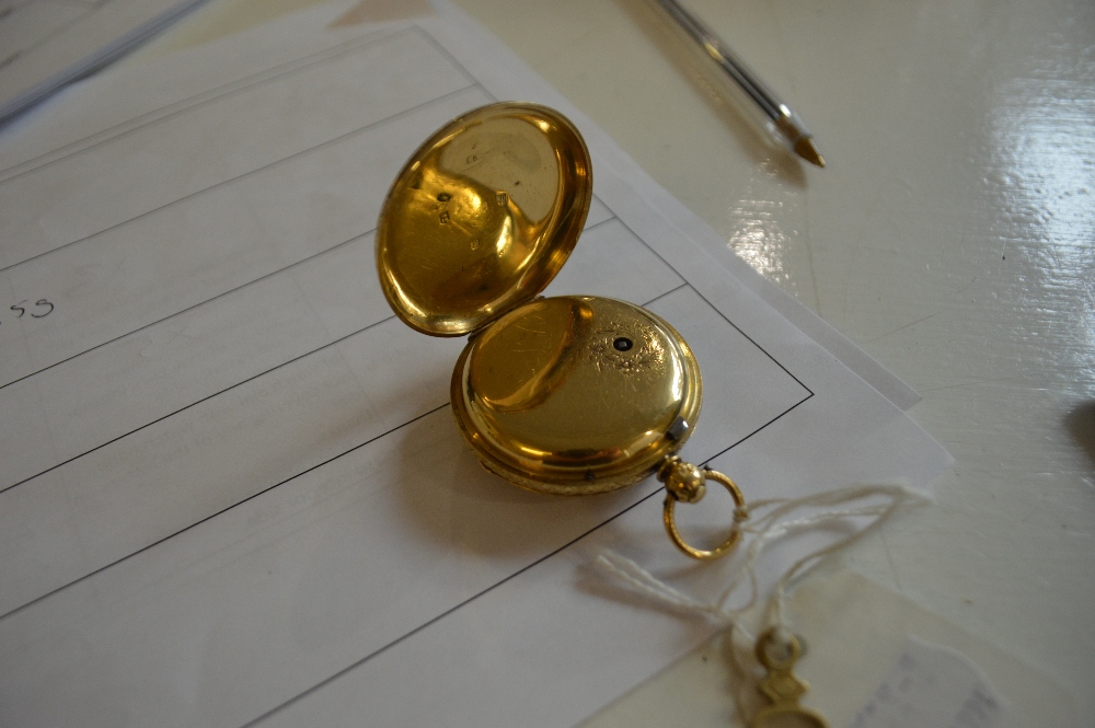 A 19th century 18ct gold cased key wind pocket watch, - Image 3 of 4