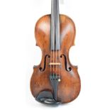 A full size English violin with one-piece back, labelled "Richard Duke, Maker near Oppofite Great