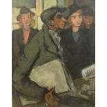 JEAN GEORGES SIMON (György János Simon) (1894-1968); oil on canvas "News",