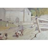 HARRY EPWORTH ALLEN (1894-1958); watercolour "Padley Chapel", signed beneath mount,