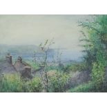 CHARLES AUTY (1858-1936); "Springtime, I.O.M.", signed, inscribed to mount, 34.5 x 51.