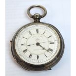 A Victorian hallmarked silver cased open face centre seconds chronograph,